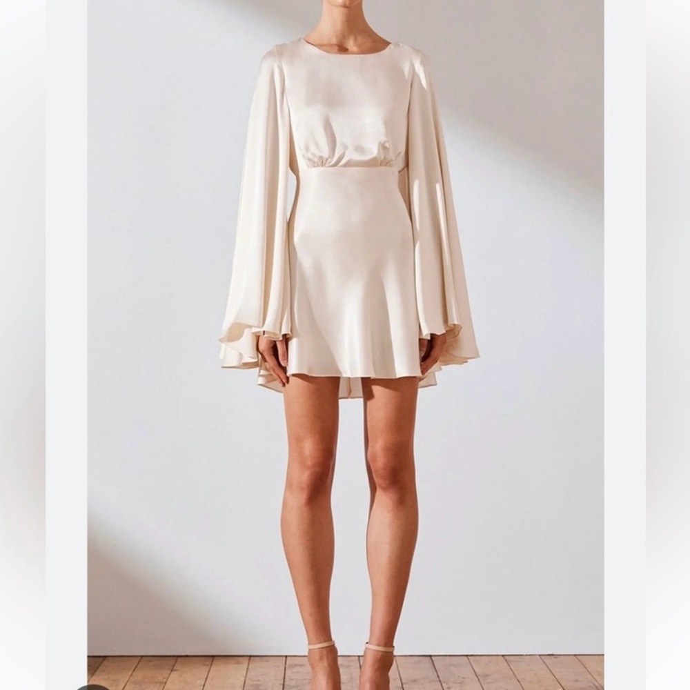 Shona Joy La Lune Bell Sleeve Open Back Dress